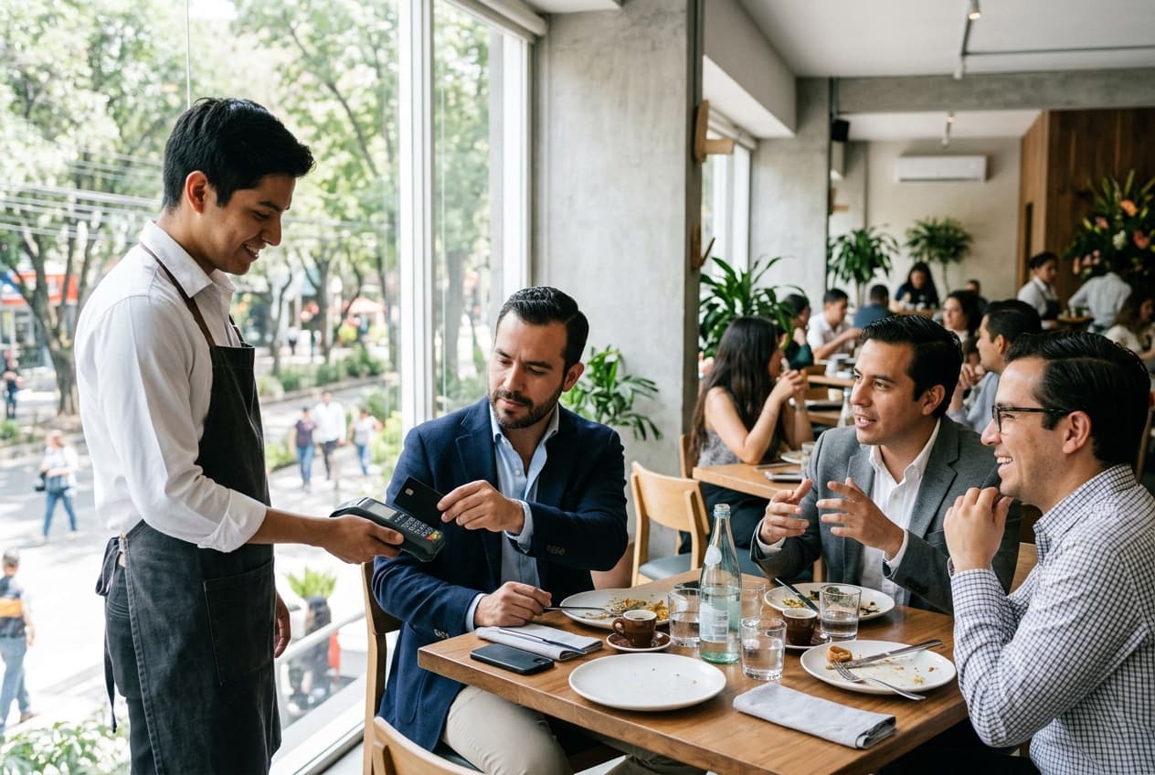 Business meal paid with a GoTapp Infinite card